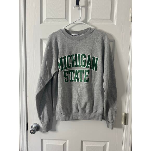 Vintage Champion Michigan State University Satin Letter Sweatshirt Sz: Small - Picture 1 of 5